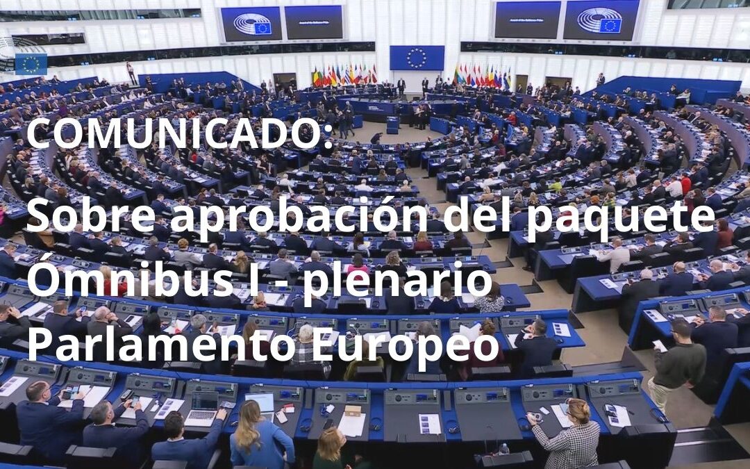 El Parlamento Europeo aprueba el paquete Ómnibus I: los Estados miembros deben ahora reparar el daño causado a la Directiva sobre diligencia debida en materia de sostenibilidad empresarial